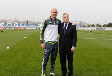 Madrid president and coach side by side...but both had different views on the De Gea situation.