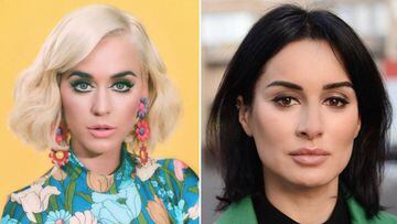 Im&aacute;genes de la cantante estadounidense Katy Perry y de la presentadora y productora de televisi&oacute;n georgiana Tina Kandelaki.