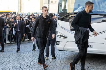 La llegada del Real Madrid a Leipzig