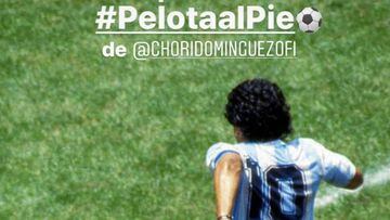 Pelota al pie: Maradona desafía a Osvaldo, Caniggia y Crespo