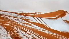 El desierto del S&aacute;hara &#039;se congela&#039;.