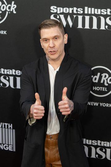 Brent Smith arrives for the launch of the Sports Illustrated Swimsuit 2023 issue in New York City, U.S., May 18, 2023. REUTERS/Jeenah Moon
