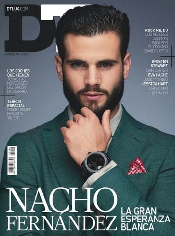 Nacho Fernández fue portada de la prestigiosa revista masculina DT. 