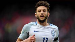 Adam Lallana of England looks on during the FIFA 2018 World Cup Qualifier between England and Lithuania at Wembley Stadium on March 26, 2017 in London, England. 