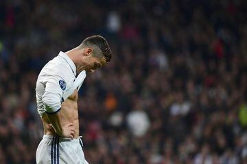 Cristiano cuts a frustrated figure during Wednesday's draw.