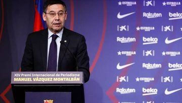 Bartomeu speaks at a press conference on Monday.