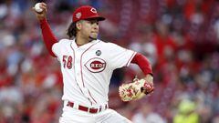 CINCINNATI, OH - JUNE 17: Luis Castillo #58 of the Cincinnati Reds pitches in the second inning against the Houston Astros at Great American Ball Park on June 17, 2019 in Cincinnati, Ohio.   Joe Robbins/Getty Images/AFP == FOR NEWSPAPERS, INTERNET, TELCOS &amp; TELEVISION USE ONLY ==