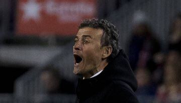 Luis Enrique during the win over Sporting