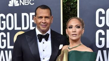 BEVERLY HILLS, CALIFORNIA - JANUARY 05: Alex Rodriguez and Jennifer Lopez attend the 77th Annual Golden Globe Awards at The Beverly Hilton Hotel on January 05, 2020 in Beverly Hills, California. (Photo by Axelle/Bauer-Griffin/FilmMagic)
