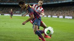 Neymar arrived in 2013 and got off to a flying start. He scored the only goal Barcelona needed in the Spanish Supercopa as they drew 1-1 with Atletico Madrid at the Vicente Calderon. the second leg finished 0-0 and Barca won on away goals.