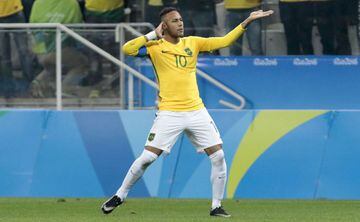 Brazil are the defending champions in the men's Olympic soccer tournament, having won gold in Rio with help from Neymar, above, one of their three permitted overage players.
