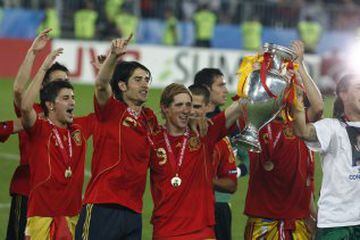 29 de junio de 2008. Final de la Eurocopa de Austria y Suiza entre Alemania y España. Celebración española.