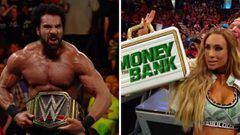 Jinder Mahal y Carmella celebran sus victorias en Money in the Bank.