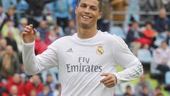 Ronaldo celebrates Real Madrid&#039;s fifth goal at the Coliseum.