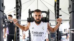 MADRID, SPAIN - JULY 20: Karim Benzema player of Real Madrid is training at UCLA Campus on July 20, 2022 in Los Angeles, California.  (Photo by Antonio Villalba/Real Madrid via Getty Images)