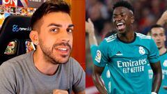 Vinicius ironiza con el youtuber DjMaRiio sobre su 'mano' en el gol anulado
