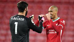 Liverpool's Fabinho and Alisson to miss Watford clash