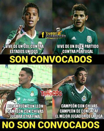 Los memes de la convocatoria de la Selección Mexicana