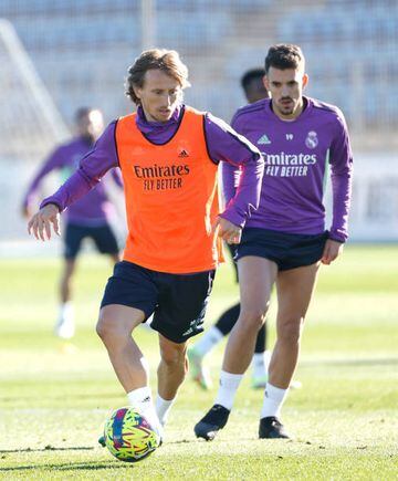 Modric, durante un entrenamiento del Real Madrid.