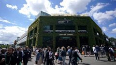 General view of spectators outside centre court during day five of the 2022 Wimbledon Championships at the All England Lawn Tennis and Croquet Club, Wimbledon. Picture date: Friday July 1, 2022. (Photo by Zac Goodwin/PA Images via Getty Images)