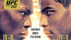 Cartel promocional del UFC 253: Adesanya vs Costa.