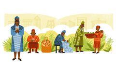 Google dedica su doodle a Esther Afua Ocloo, la empresaria que ayud&oacute; con microcr&eacute;ditos a otras mujeres pobres.