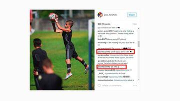 Mourinho se pica con los 'haters' de su hijo en Instagram