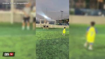 Cristiano Ronaldo Lets His Kid Know That Goal Was For Him