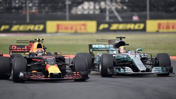 Verstappen y Hamilton, en M&eacute;xico. 