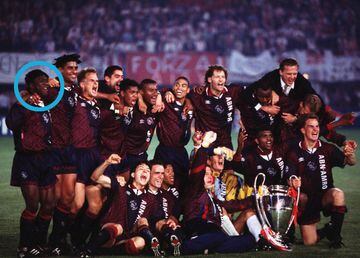 Seedorf celebra con el Ajax su primera Champions en 1995.