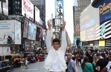 Carlos Alcaraz, en Times Square.