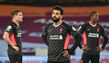 Mohamed Salah marcó los dos goles del descuento para Liverpool, pero colectivamente fue una noche para el olvido.