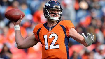 DENVER, CO - NOVEMBER 19: Quarterback Paxton Lynch #12 of the Denver Broncos throws as he warms up before a game against the Cincinnati Bengals at Sports Authority Field at Mile High on November 19, 2017 in Denver, Colorado.   Dustin Bradford/Getty Images/AFP == FOR NEWSPAPERS, INTERNET, TELCOS &amp; TELEVISION USE ONLY ==