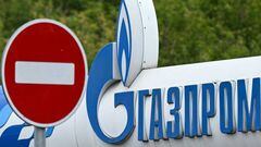 This photograph taken on September 1, 2022 shows a logo of Russia's energy giant Gazprom at a petrol station in Moscow. - Russian energy giant Gazprom had said that it would stop deliveries for three days for maintenance work, further raising tensions on an already taut electricity market. (Photo by Kirill KUDRYAVTSEV / AFP) (Photo by KIRILL KUDRYAVTSEV/AFP via Getty Images)