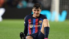 Pedri suffered an injury in the first leg of Barcelona’s Europa League tie against Manchester United but could return sooner than expected.