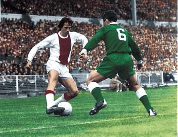 El delantero neerlandés con el Ajax durante la final de la Copa de Europa de 1971 contra el Panathinaikos.
