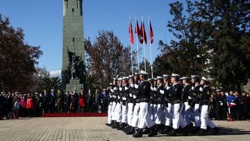 Santiago, 21 de mayo de 2019 El Monumento a los H&eacute;roes de Iquique ubicado en Mapocho,  se realiza acto y desfile en Honor a las Glorias Navales en un nuevo aniversario.  Javier Salvo/ Aton Chile