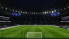 LONDON, ENGLAND - FEBRUARY 05: A general view inside the stadium prior to the Emirates FA Cup Fourth Round match between Tottenham Hotspur and Brighton &amp; Hove Albion at Tottenham Hotspur Stadium on February 05, 2022 in London, England. (Photo by Mike 