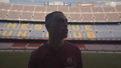 La reacción viral de Dest al ver por primera vez el Camp Nou