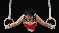 El gimnasta japon&eacute;s Kohei Uchimura, durante una competici&oacute;n.