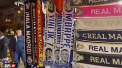 Kylian Mbappé is playing with PSG until the end of the season, but his face is already on the scarves on sale at Real Madrid’s Santiago Bernabéu stadium.