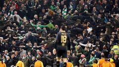 Celtic fans during their side&#039;s game against Manchester City