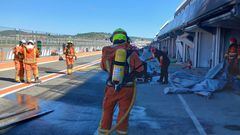 Arde un garaje en los test de Fórmula E