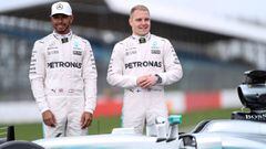 Lewis Hamilton y Valtteri Bottas.