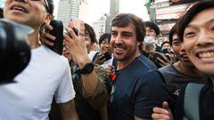 Fernando Alonso en Tokio.