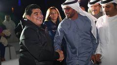 Diego Maradona at the Tour of Dubai presentation