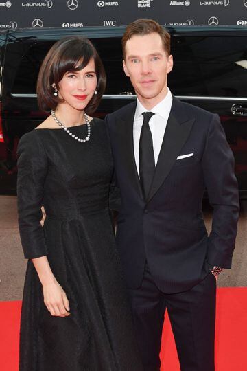Benedict Cumberbatch y su esposa.