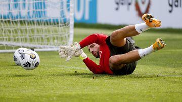 Anthony Lopes durante un entrenamiento con Portugal 