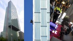 Alain Rupert, el Spiderman franc&eacute;s, escal&oacute; el rascacielos Hotel Meli&aacute; Sky de Barcelona
