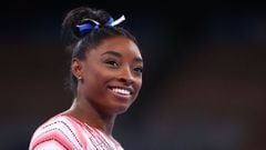 Simone Biles of the United States during training. 